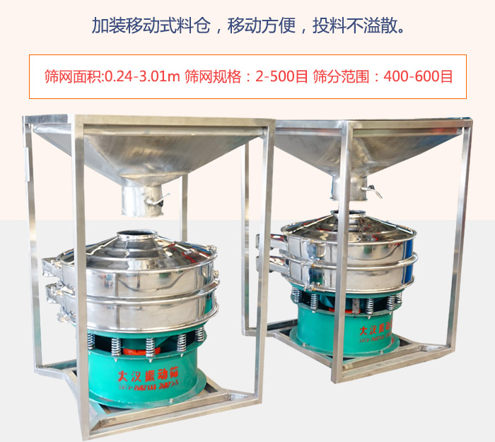 加裝移動(dòng)式料倉，移動(dòng)方便，投料不溢散。